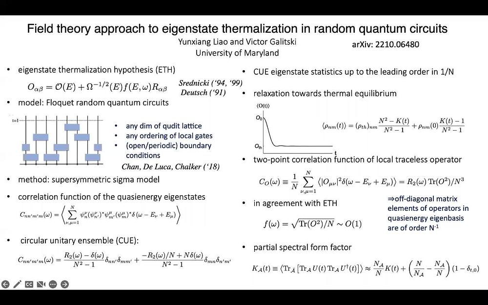 Field theory approach to eigenstate thermalization in random quantum circuits