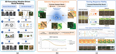 EO-WM: A Physically Informed World Model for Probabilistic Earth Observation Forecasting