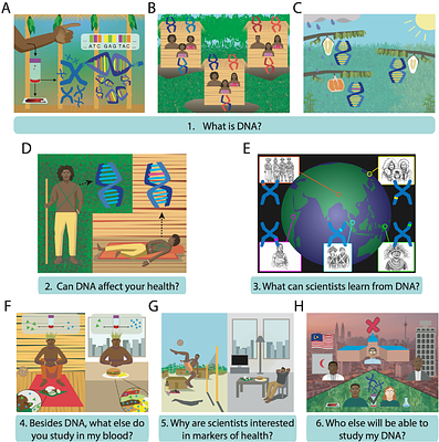 Development and assessment of tailored illustrations to enhance community understandings of genetics topics