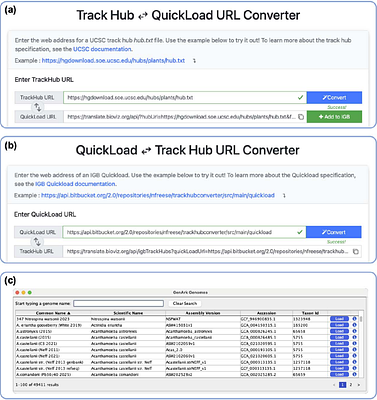Track Hub Quickload Translator: Convert Track Hub or Quickload data for viewing in the UCSC Genome Browser or the Integrated Genome Browser