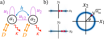 Quantum limit cycles with continuous symmetries from coherent parametric driving: exact solutions and many-body extensions
