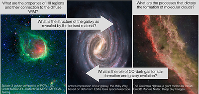 Spectroscopic surveys with the SKA probing the ionized and molecular Milky Way