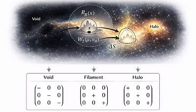 A Geometric Theory of Cosmological Structure via Entropic Curvature in Wasserstein Space