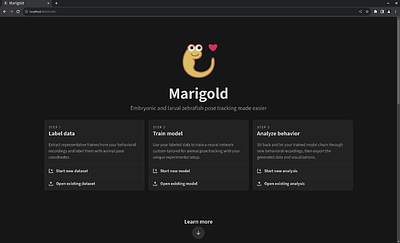 Marigold: A machine learning-based web app for zebrafish pose tracking
