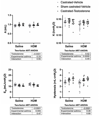 Testosterone alleviates inflammation but increases the methacholine response in mice with allergic lung inflammation
