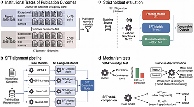 Machines acquire scientific taste from institutional traces