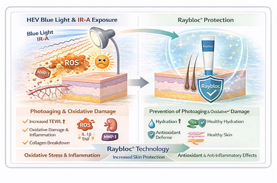 Raybloc: A Marine Bioactive Silica-Microsponge Formulation Confers Superior Protection against Blue Light and Infrared-A Induced Skin Damage in Murine Model