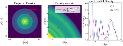 Caustic fringes for wave dark matter