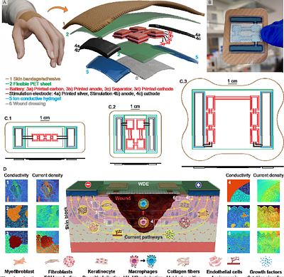 Self-powered electronics-free Wearable Disposable Electrotherapy (WDE) platform for accelerated wound healing
