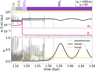 White dwarf pollution in wide binaries I: the effects of stellar evolution