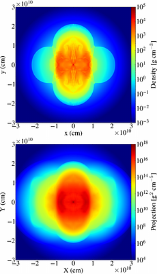 The jet-shaped pipe morphology in planetary nebulae and core-collapse supernova remnants