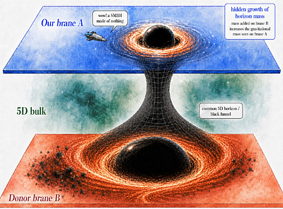 Hidden-sector accretion and warped black-string seeds for high-redshift supermassive black holes