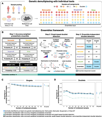 Ensemblex: an accuracy-weighted ensemble genetic demultiplexing framework for population-scale scRNAseq sample pooling