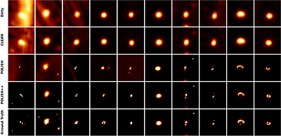 POLISH'ing the Sky: Wide-Field and High-Dynamic Range Interferometric Image Reconstruction with Application to Strong Lens Discovery