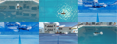 SwimXYZ: A large-scale dataset of synthetic swimming motions and videos