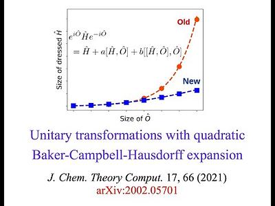 Unitary transformation of the electronic Hamiltonian with an exact quadratic truncation of the Baker-Campbell-Hausdorff expansion