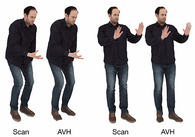Animatable Virtual Humans: Learning pose-dependent human representations
  in UV space for interactive performance synthesis