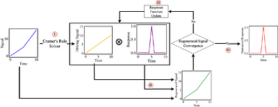 Extraction method for response functions from X-ray light curves of AGN by optimization algorithm