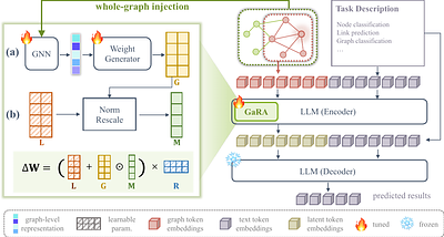 Enhancing LLMs for Graph Tasks via Graph-aware LoRA Generation