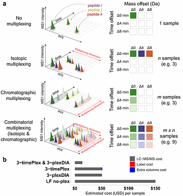Increasing mass spectrometry throughput using time-encoded sample multiplexing