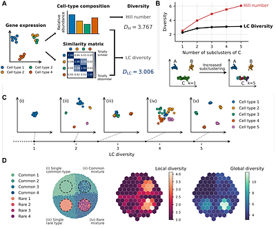 Diversity in transcriptomics without cell types