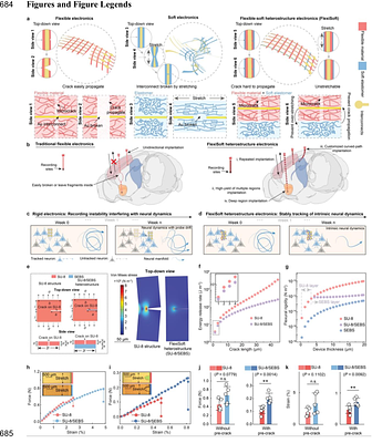 Plastic-elastomer heterostructure for robust flexible brain-computer interfaces