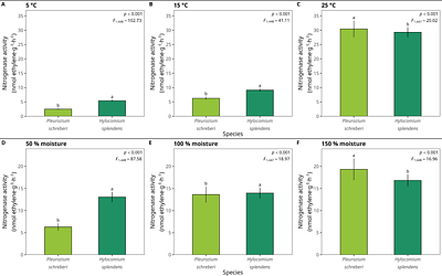 Climate change impacts the structure and nitrogen-fixing activities of subarctic feather moss microbiomes across a precipitation gradient
