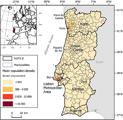 Distribution patterns of invasive alien plant species in mainland Portugal