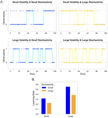 Inferring the causes of noise from binary outcomes: A normative theory of learning under uncertainty
