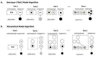 Hierarchical Latent Structure Learning through Online Inference