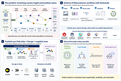 OmicsLake: Versioned, Agent-Aware Data Lineage for R/Bioconductor Workflows